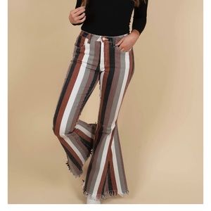 Striped Flare Pants